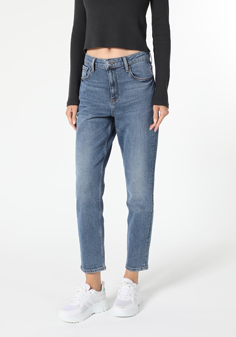 Показати інформацію про 891 Maya Джинси Жіночі Сині Вузького Крою Cl1056315