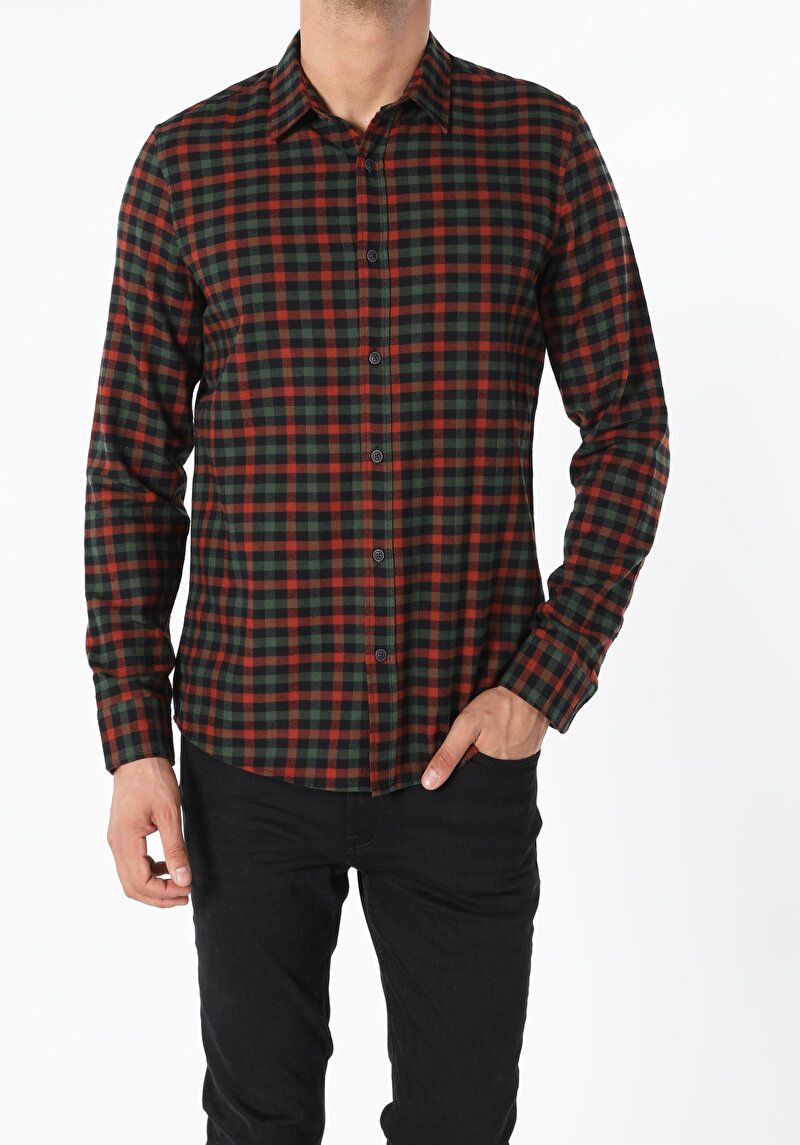 Зображення Сорочка З Довгим Рукавом Чоловіча Коричнева  Cl1055592