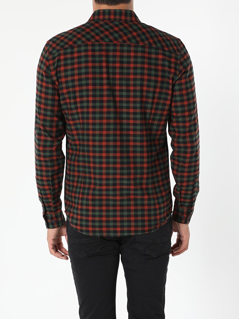 Показати інформацію про Сорочка З Довгим Рукавом Чоловіча Коричнева  Cl1055592