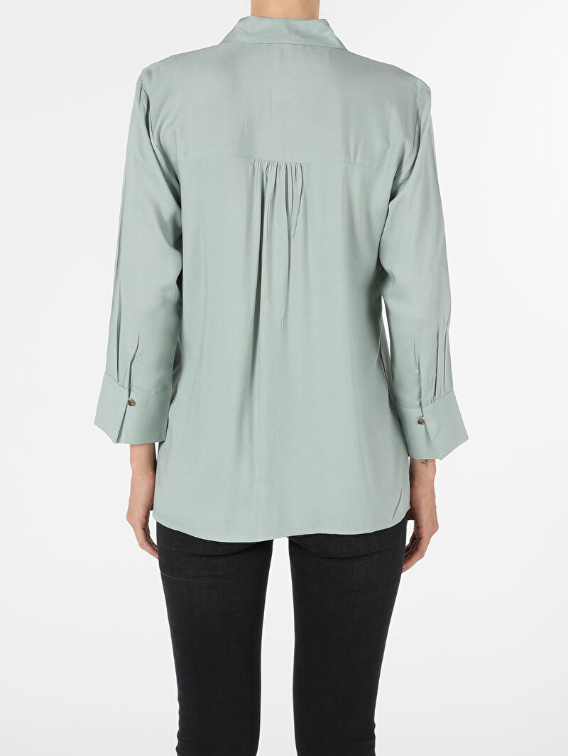 Показати інформацію про Сорочка З Довгим Рукавом Жіноча Зелена  Cl1054992