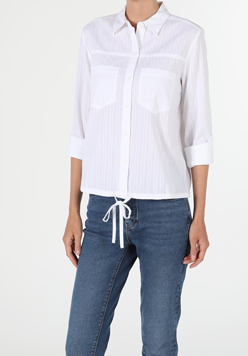 Зображення Сорочка З Довгим Рукавом Жіноча Біла  Cl1055732