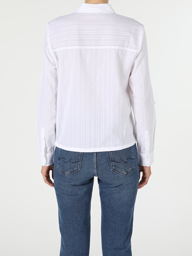 Показати інформацію про Сорочка З Довгим Рукавом Жіноча Біла  Cl1055732