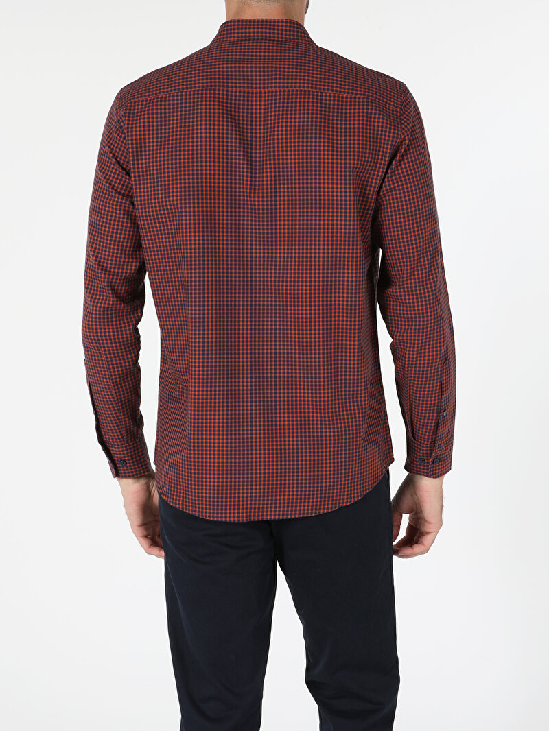 Показати інформацію про Сорочка З Довгим Рукавом Чоловіча Помаранчева  Cl1044227