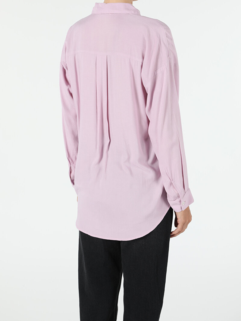 Зображення Сорочка З Довгим Рукавом Жіноча Фіолетова Cl1050679