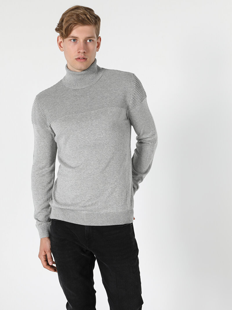 Показати інформацію про Светр Чоловічий Сірий  Cl1050233