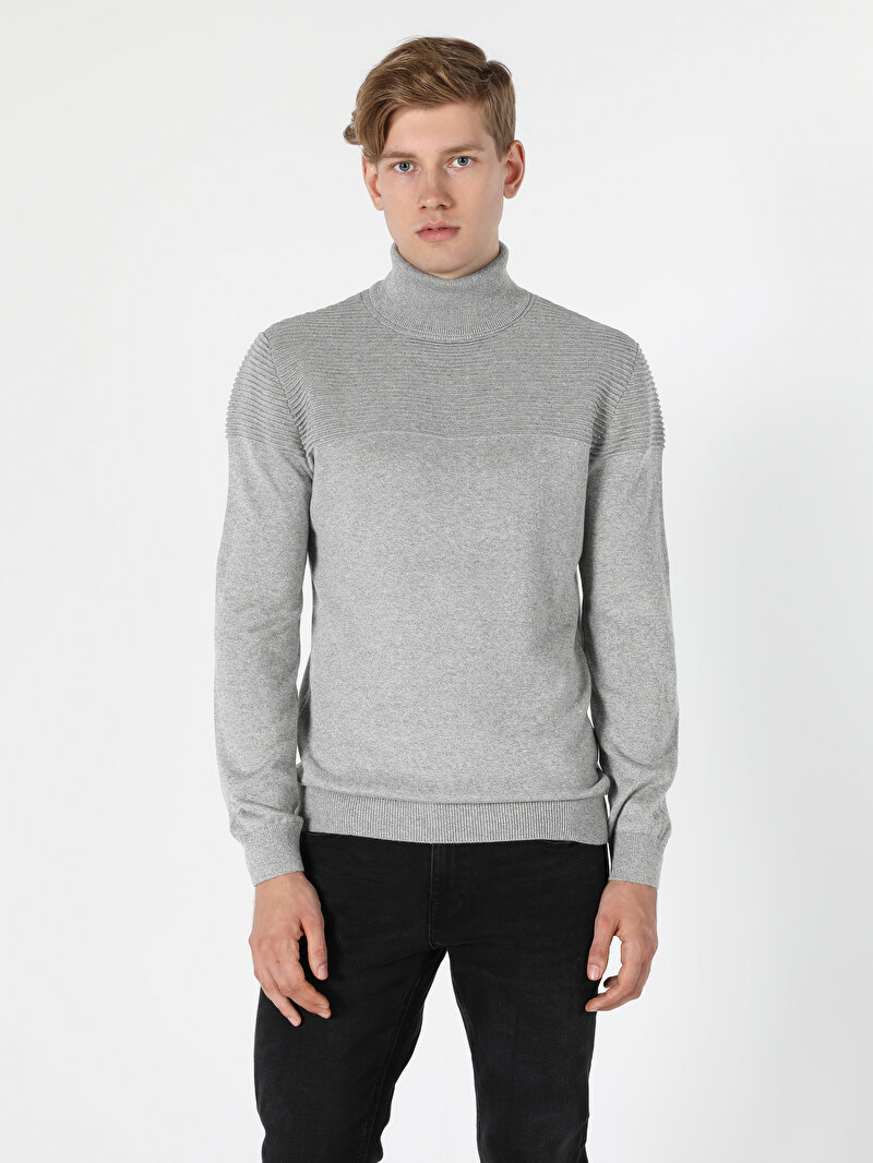 Показати інформацію про Светр Чоловічий Сірий  Cl1050233