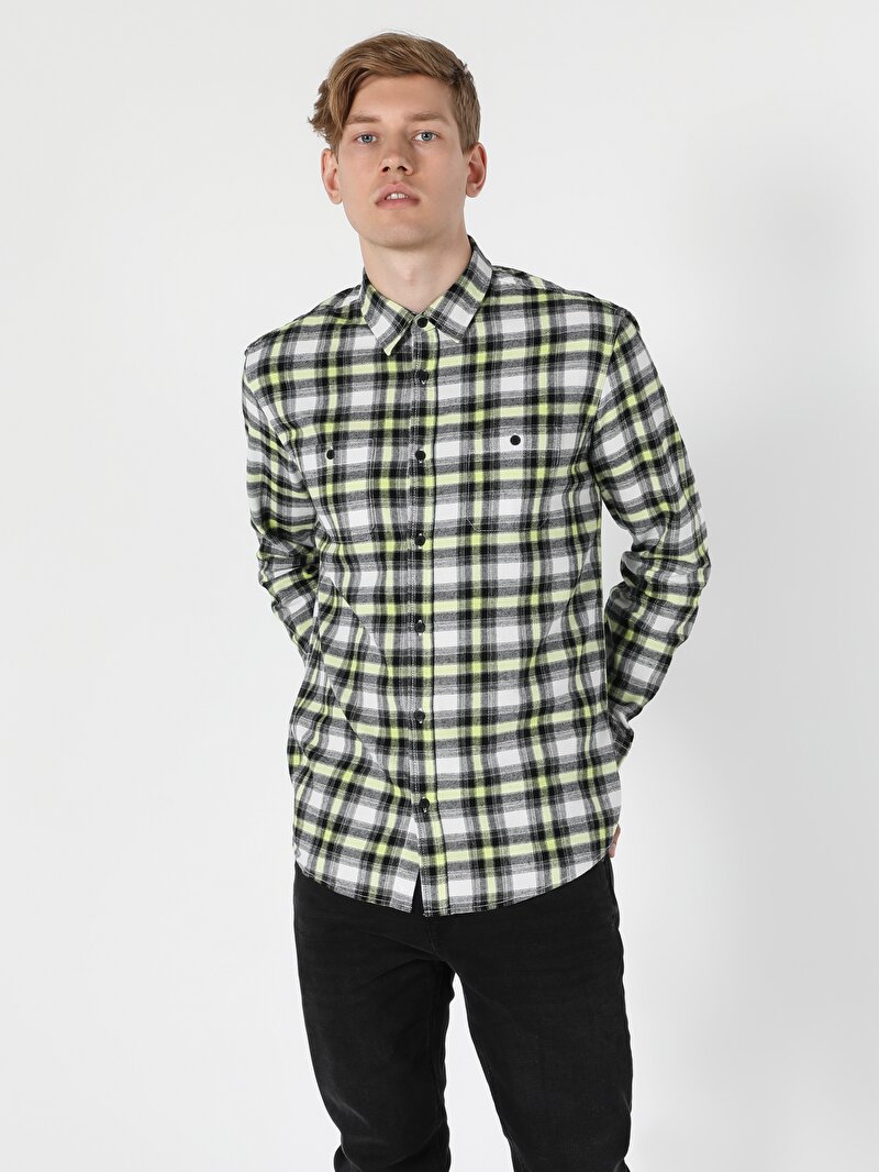 Показати інформацію про Сорочка З Довгим Рукавом Чоловіча Чорна  Cl1055663