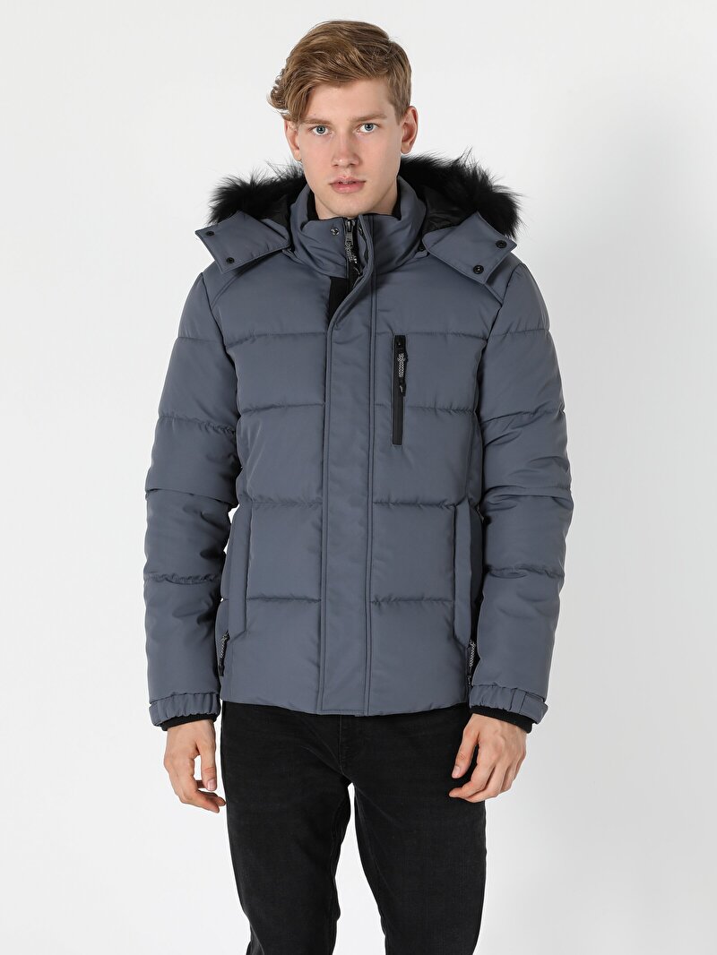 Показати інформацію про Куртка Чоловіча Сіра Cl1055714