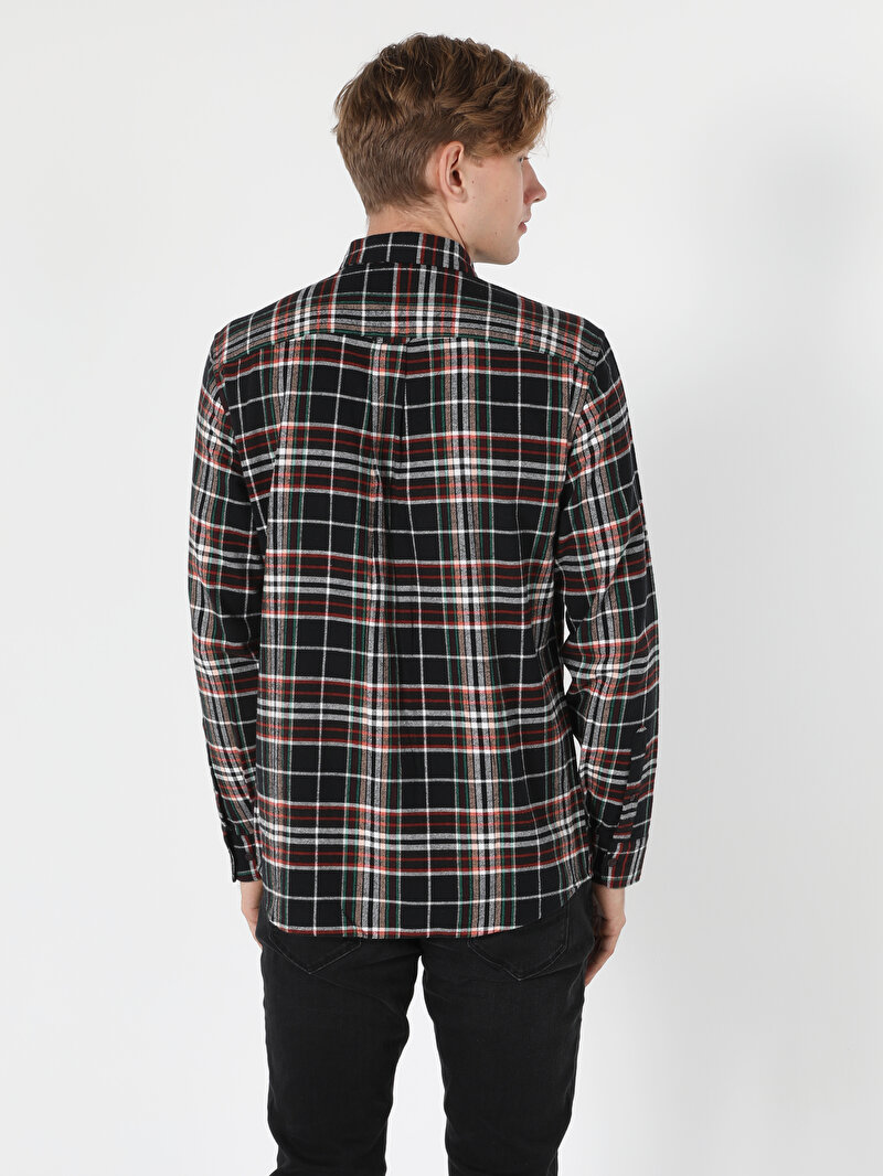 Показати інформацію про Сорочка З Довгим Рукавом Чоловіча Чорна  Cl1055940