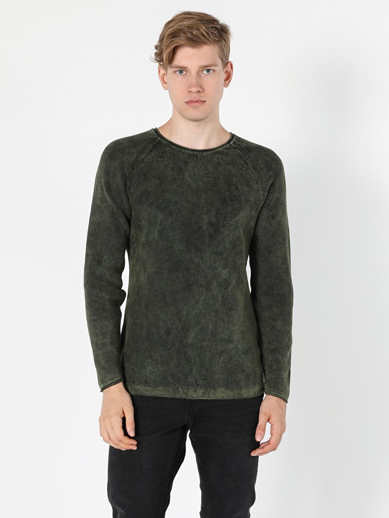 Показати інформацію про Светр Чоловічий Зелений  Cl1056021