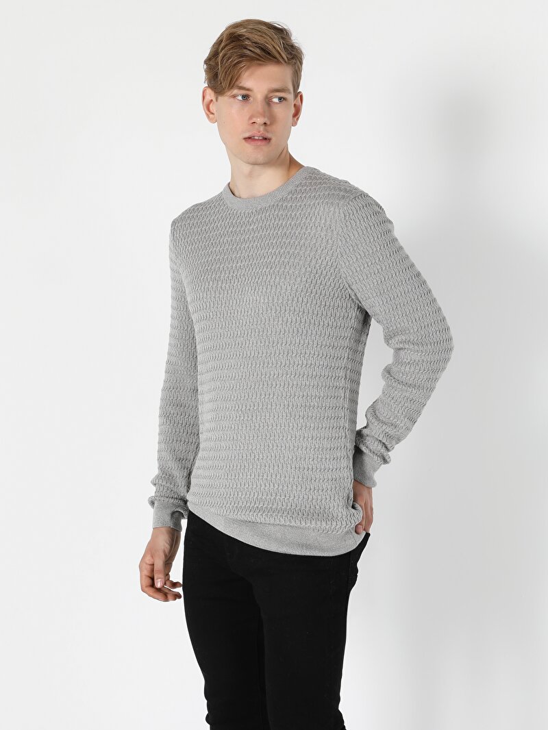 Показати інформацію про Светр Чоловічий Сірий  Cl1056031