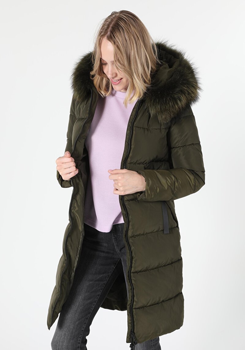 Показати інформацію про Пальто Жіноче Зелене  Cl1055695