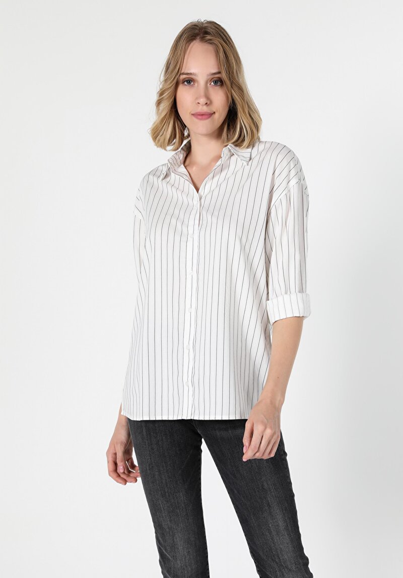 Зображення Сорочка З Довгим Рукавом Жіноча Біла  Cl1055815