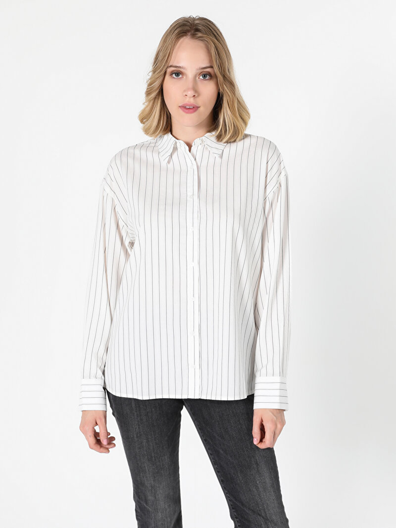 Показати інформацію про Сорочка З Довгим Рукавом Жіноча Біла  Cl1055815