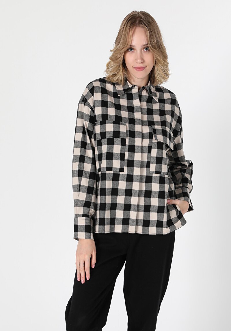 Показати інформацію про Сорочка З Довгим Рукавом Жіноча Чорна  Cl1055816