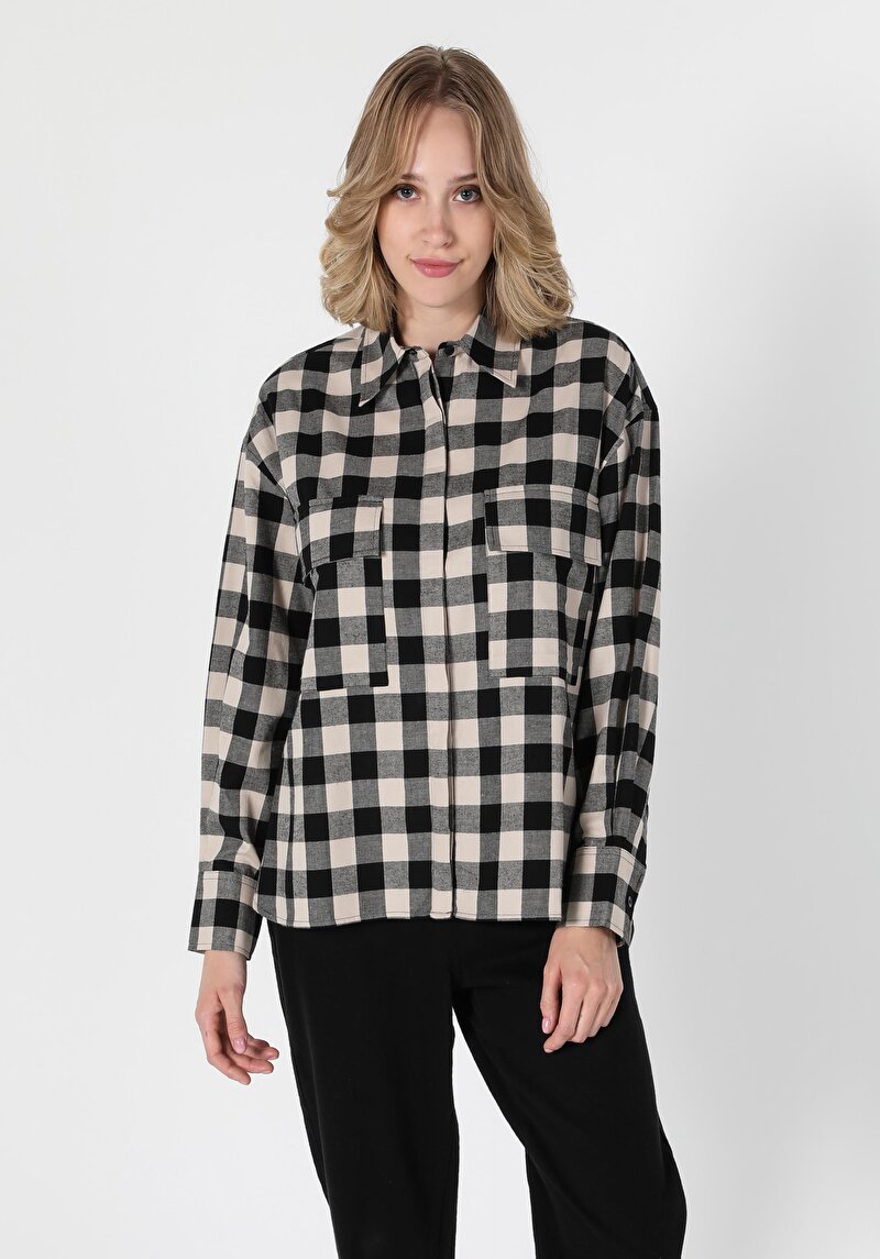 Показати інформацію про Сорочка З Довгим Рукавом Жіноча Чорна  Cl1055816