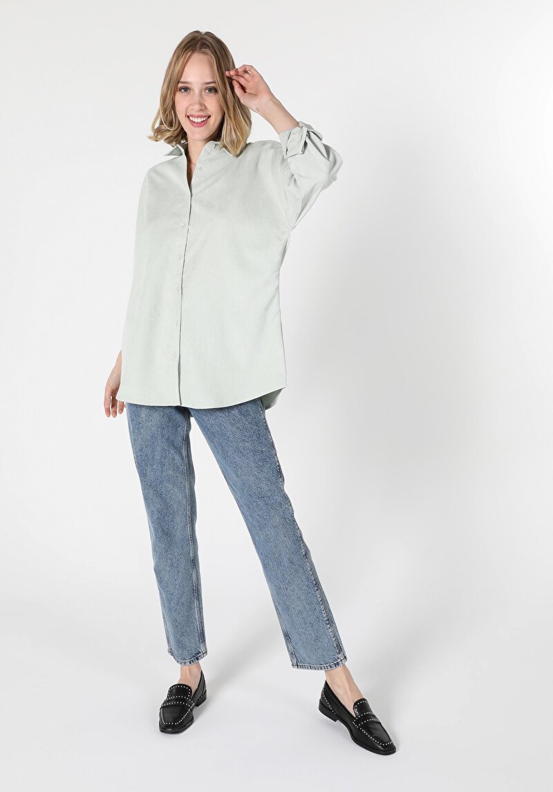 Показати інформацію про Сорочка З Довгим Рукавом Жіноча Зелена  Cl1055825