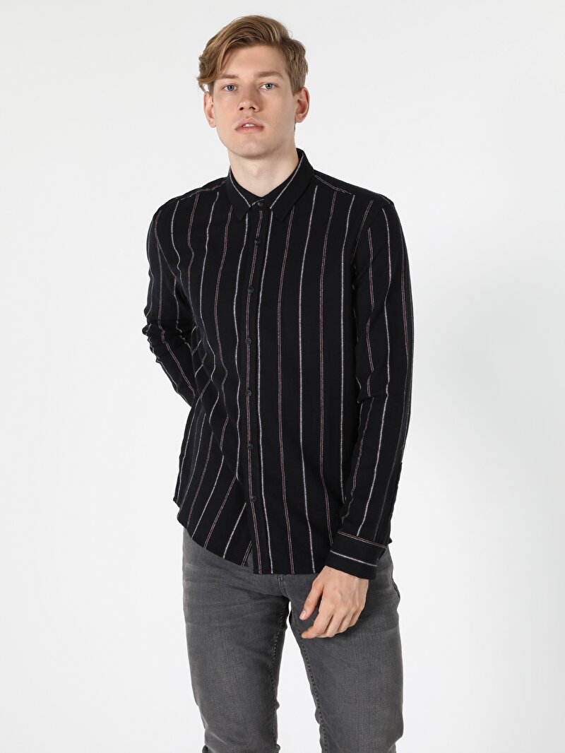 Показати інформацію про Сорочка З Довгим Рукавом Чоловіча Сіра  Cl1055950