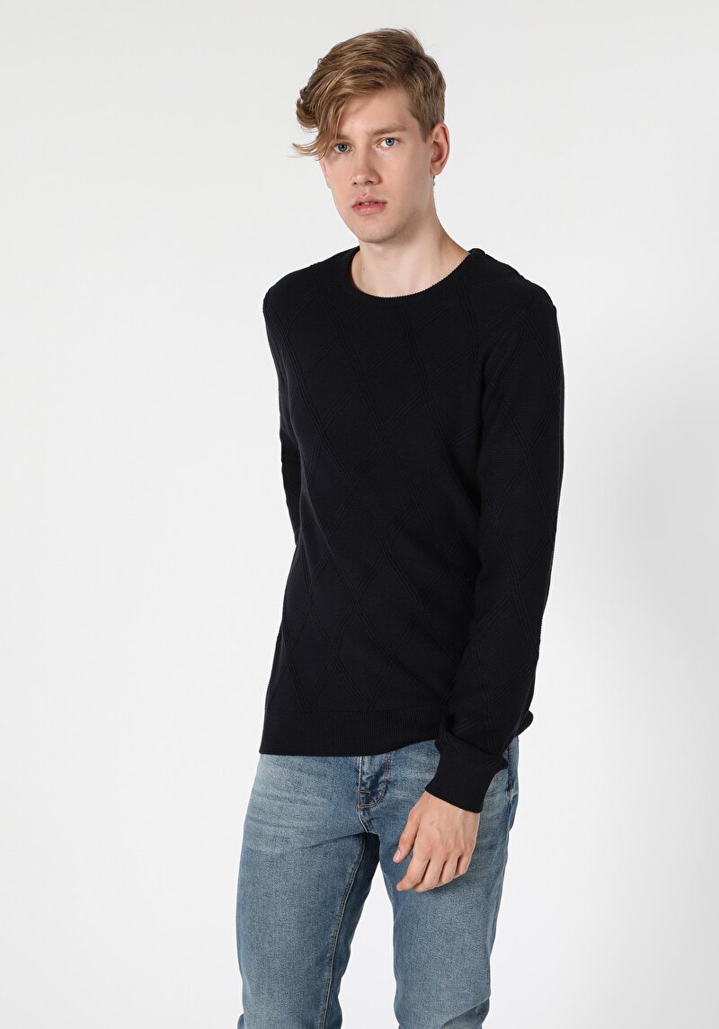 Показати інформацію про Светр Чоловічий Синій  Cl1050039