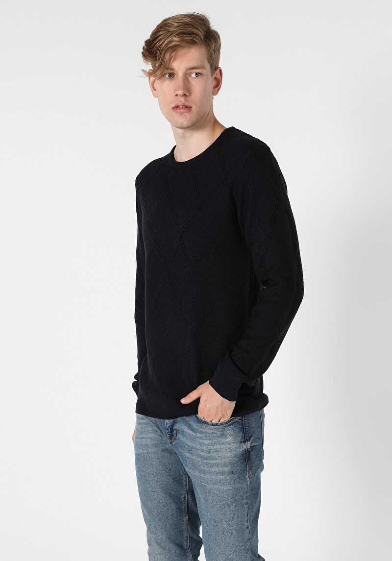 Показати інформацію про Светр Чоловічий Синій  Cl1050039