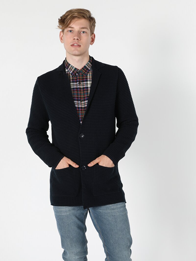 Показати інформацію про Кардиган Чоловічий Синій  Cl1056095