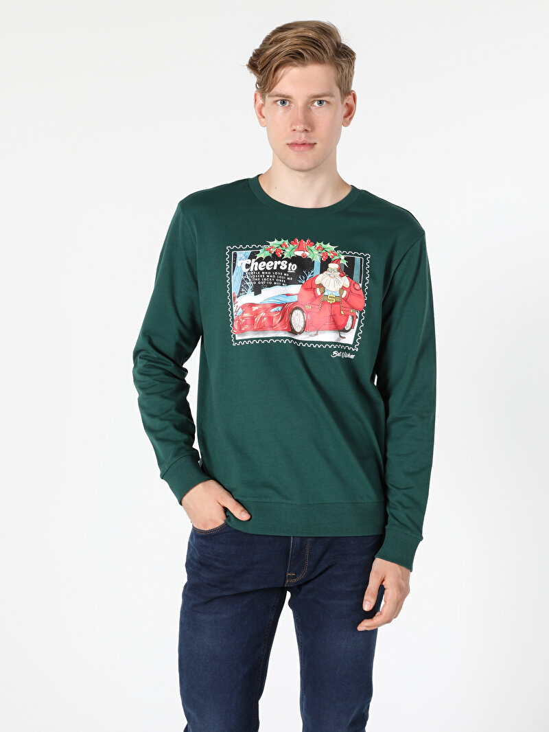 Показати інформацію про Толстовка Чоловіча Зелена  Cl1056531