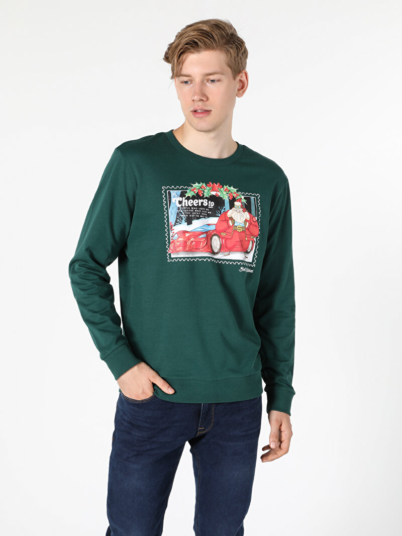 Показати інформацію про Толстовка Чоловіча Зелена  Cl1056531