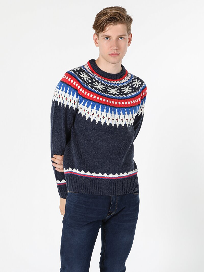 Показати інформацію про Светр Чоловічий Синій  Cl1056538