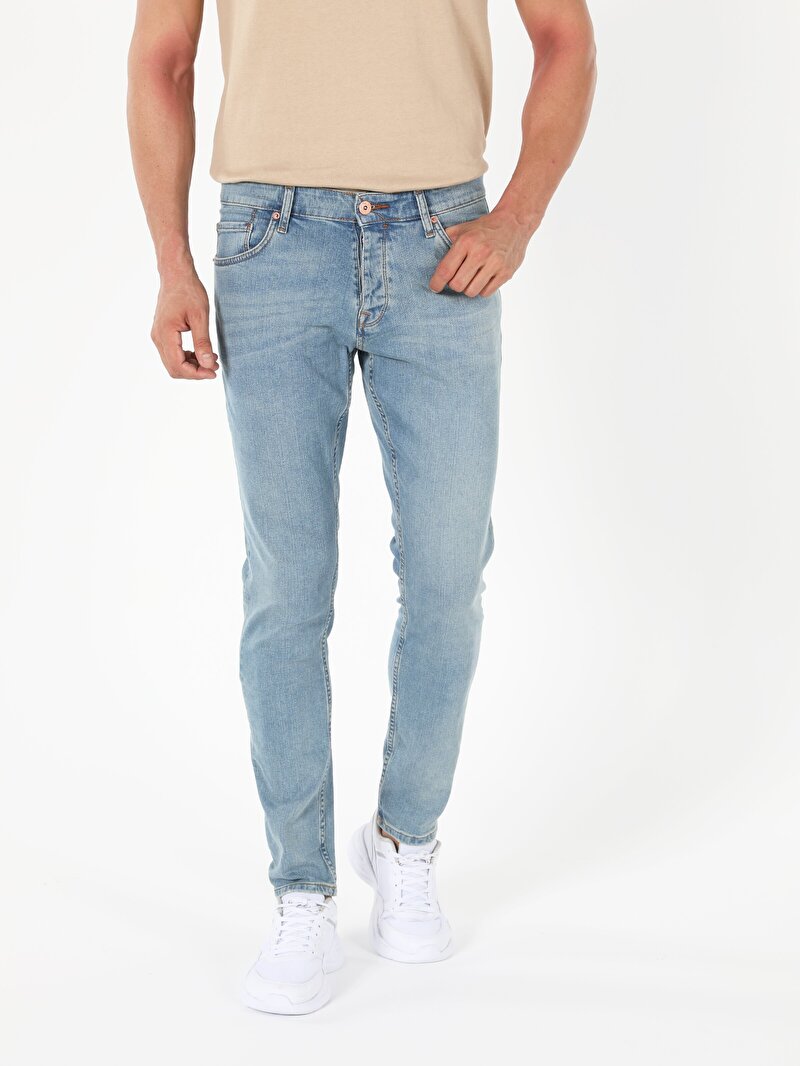 Зображення 041 Danny Джинси Чоловічі Блакитні Вузького Крою Cl1057166
