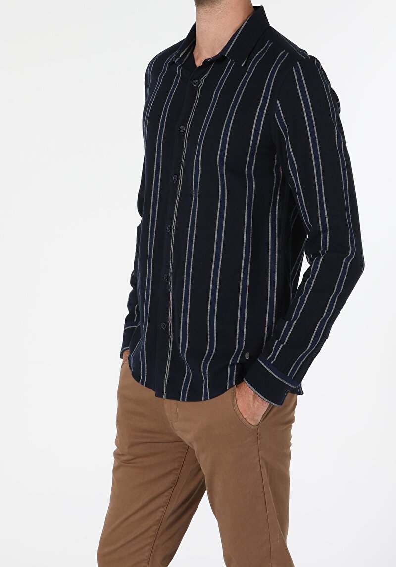 Зображення Сорочка З Довгим Рукавом Чоловіча Синя Cl1054984