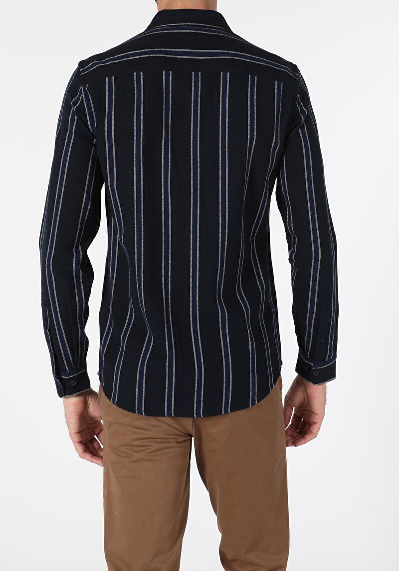 Показати інформацію про Сорочка З Довгим Рукавом Чоловіча Синя  Cl1054984