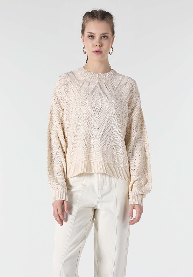 Показати інформацію про Светр Жіночий Блідо-Жовтий Cl1057379