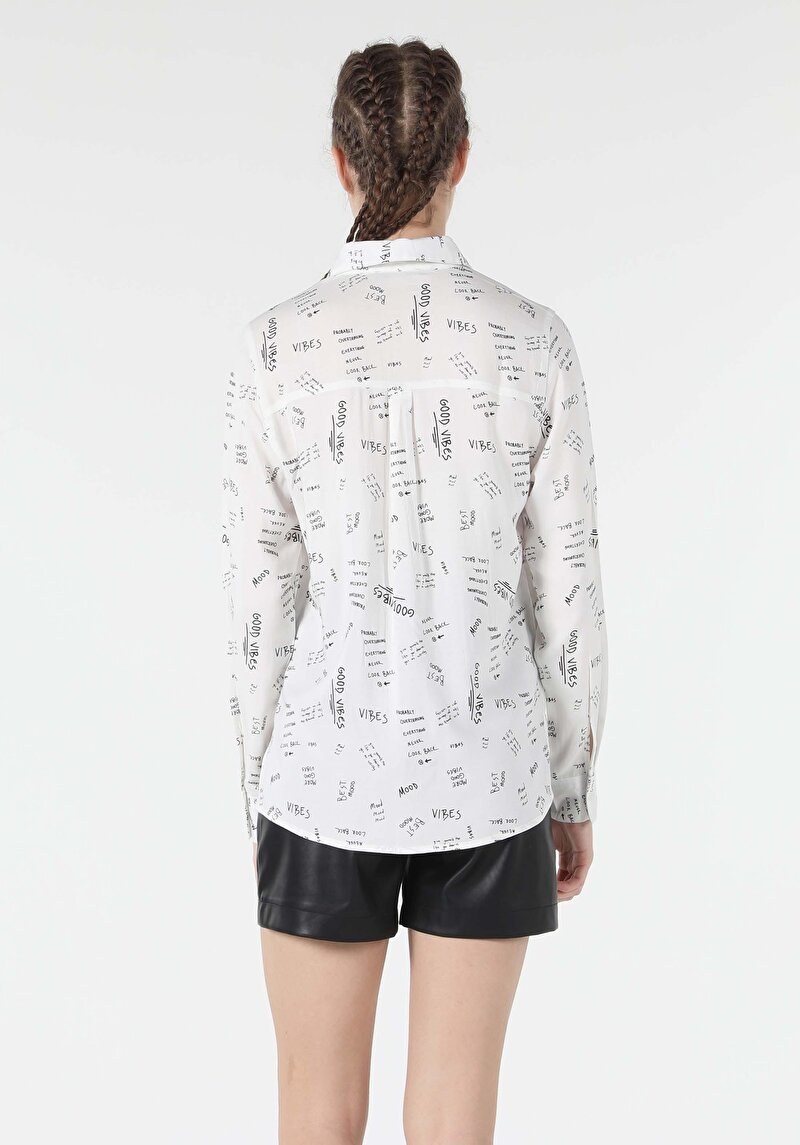 Показати інформацію про Сорочка З Довгим Рукавом Жіноча Біла  Cl1058105