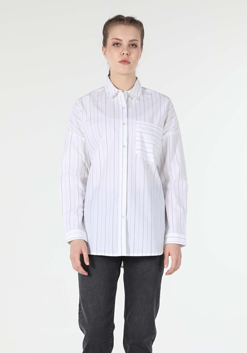 Показати інформацію про Сорочка З Довгим Рукавом Жіноча Біла  Cl1057656