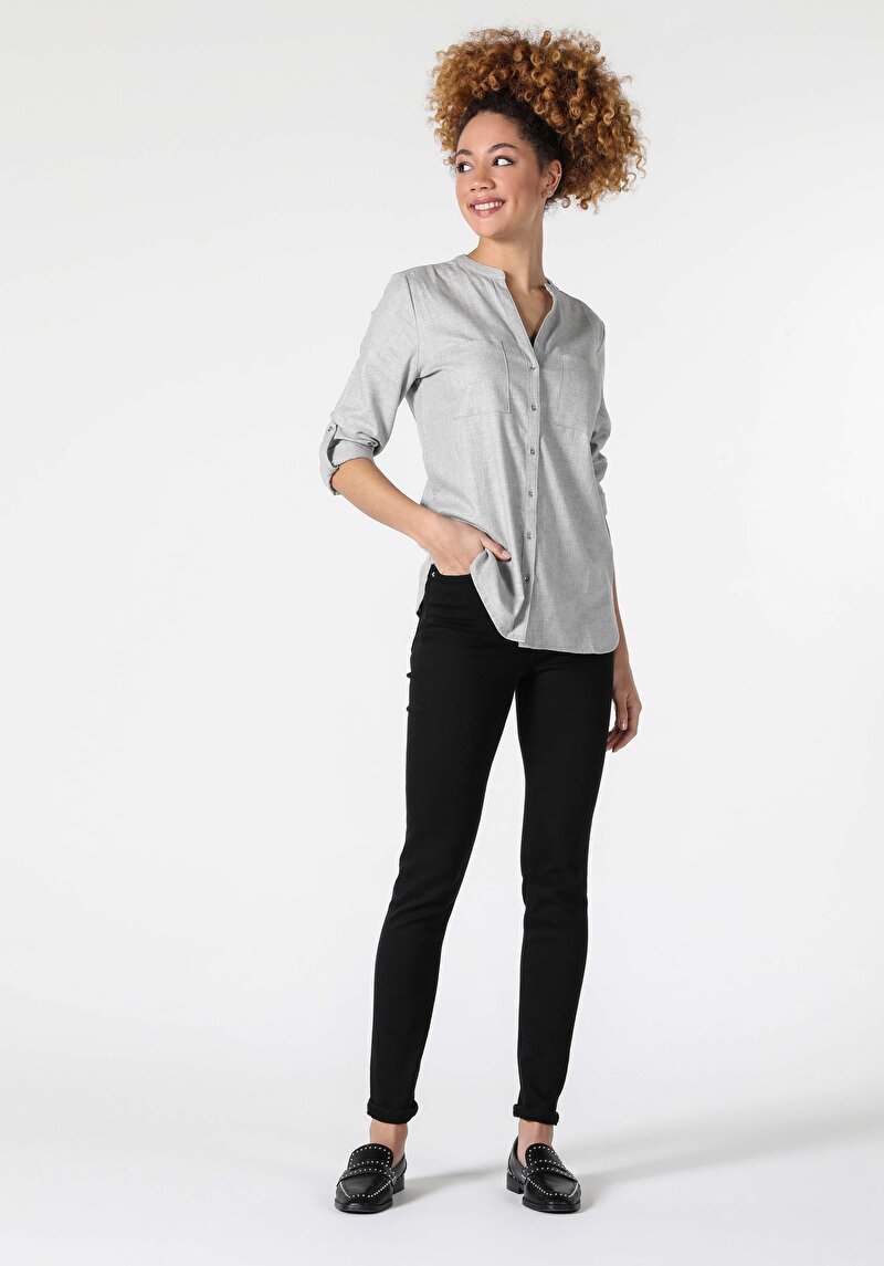 Зображення Сорочка З Довгим Рукавом Жіноча Сіра Cl1057275