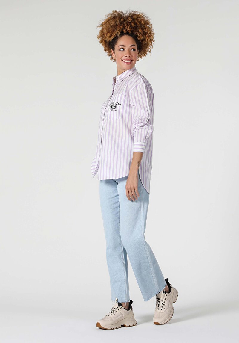 Показати інформацію про Сорочка З Довгим Рукавом Жіноча Фіолетова  Cl1057295