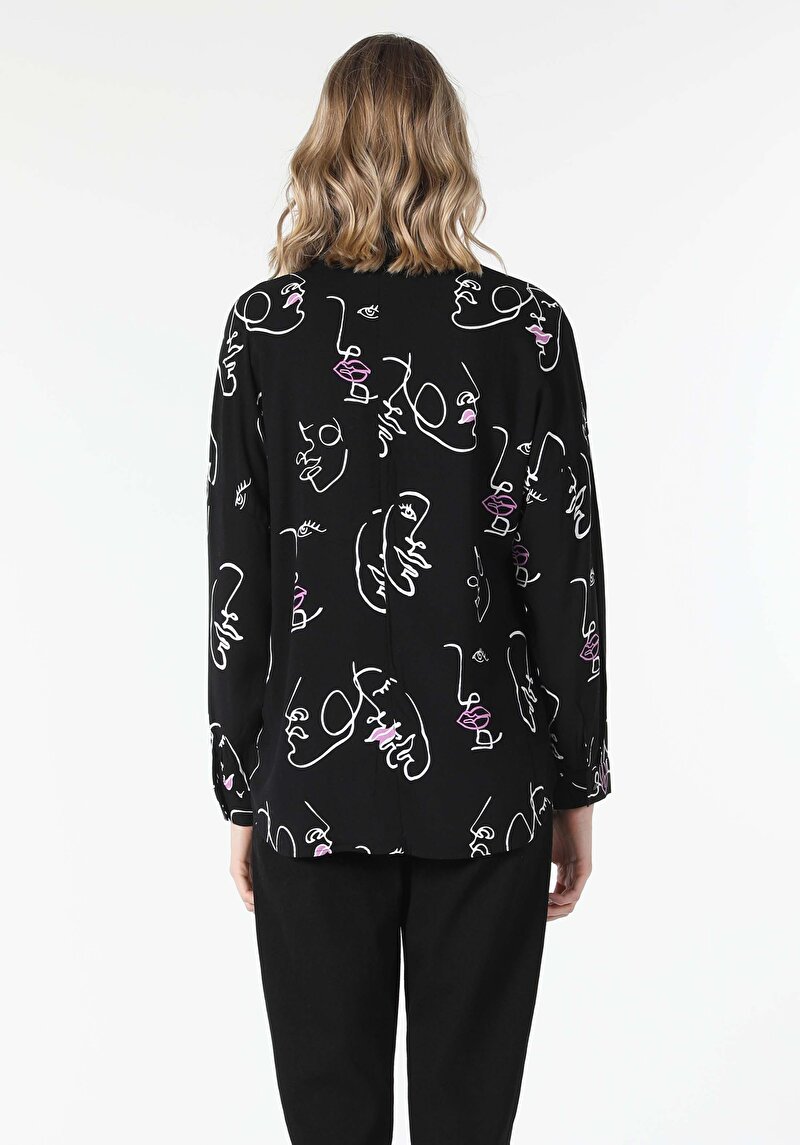 Показати інформацію про Сорочка З Довгим Рукавом Жіноча Чорна  Cl1057199