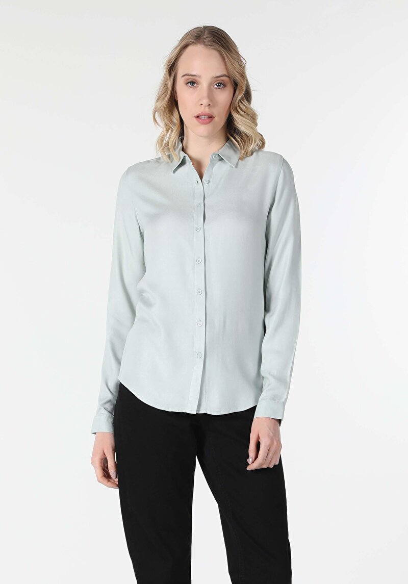 Показати інформацію про Сорочка З Довгим Рукавом Жіноча Зелена  Cl1048443