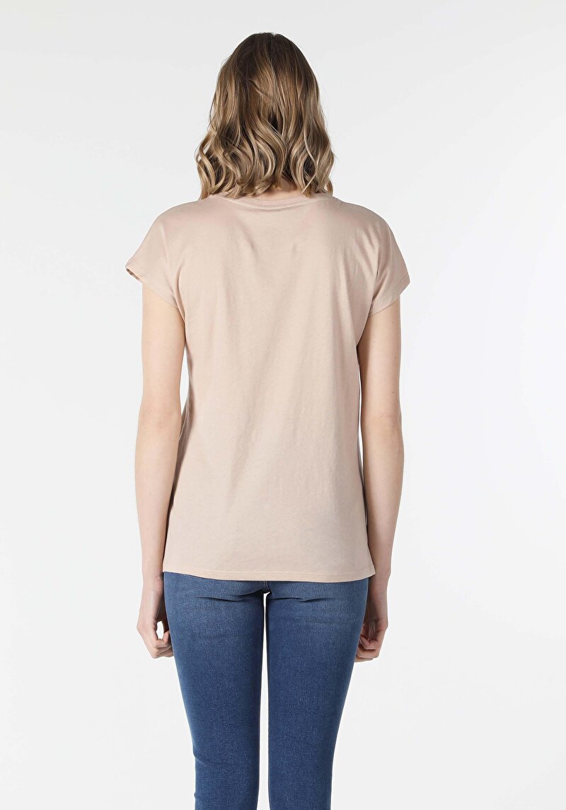 Показати інформацію про Футболка З Коротким Рукавом Жіноча Бежева  Cl1058484