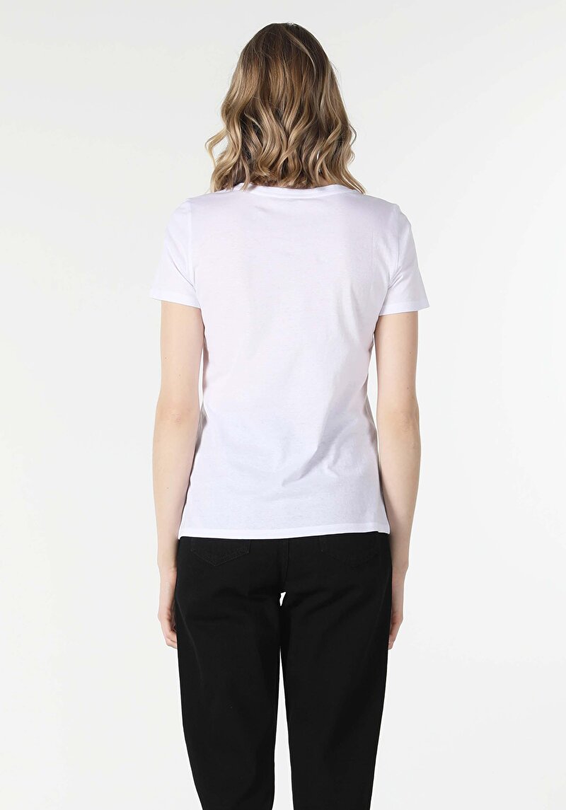 Показати інформацію про Футболка З Коротким Рукавом Жіноча Біла  Cl1058500