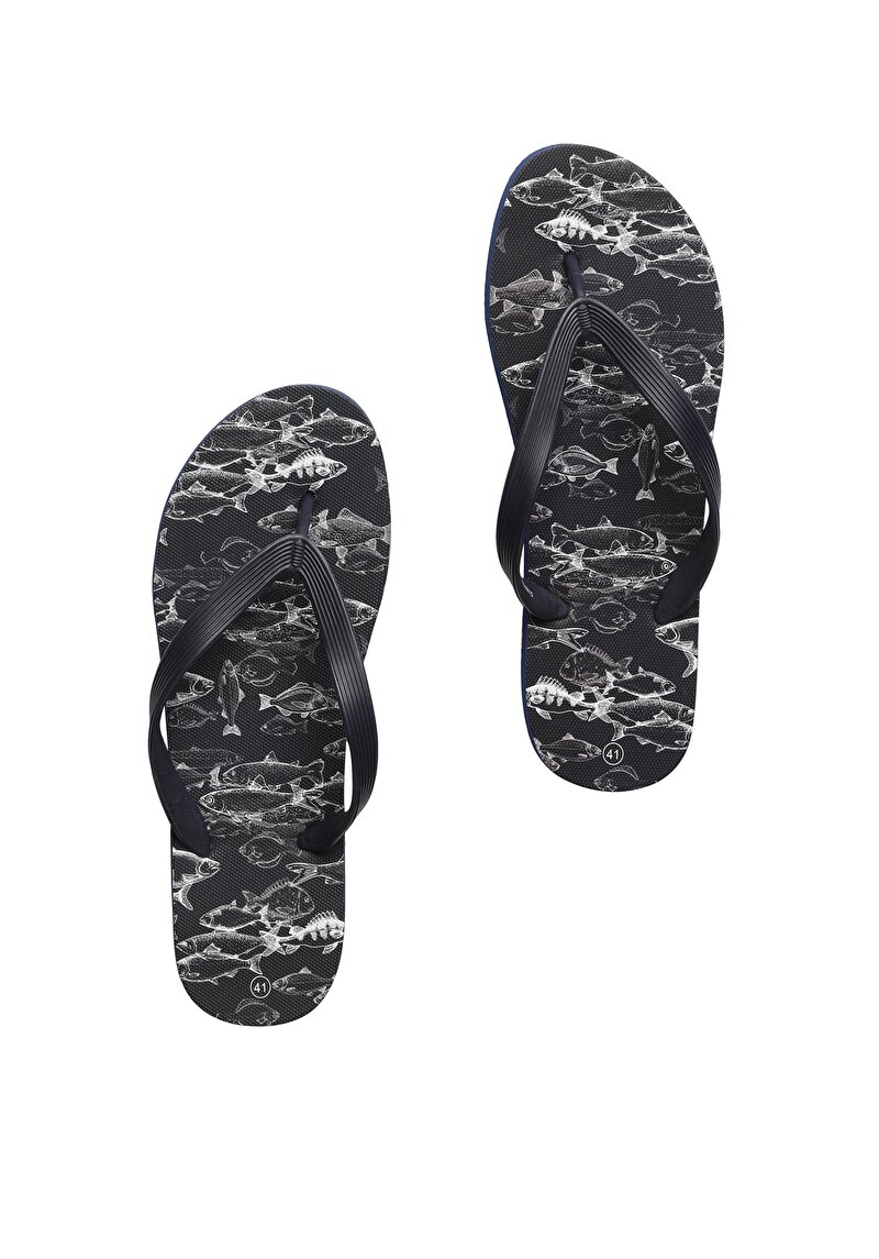 Зображення Шльопанці Чоловічі Сині  Cl1059422