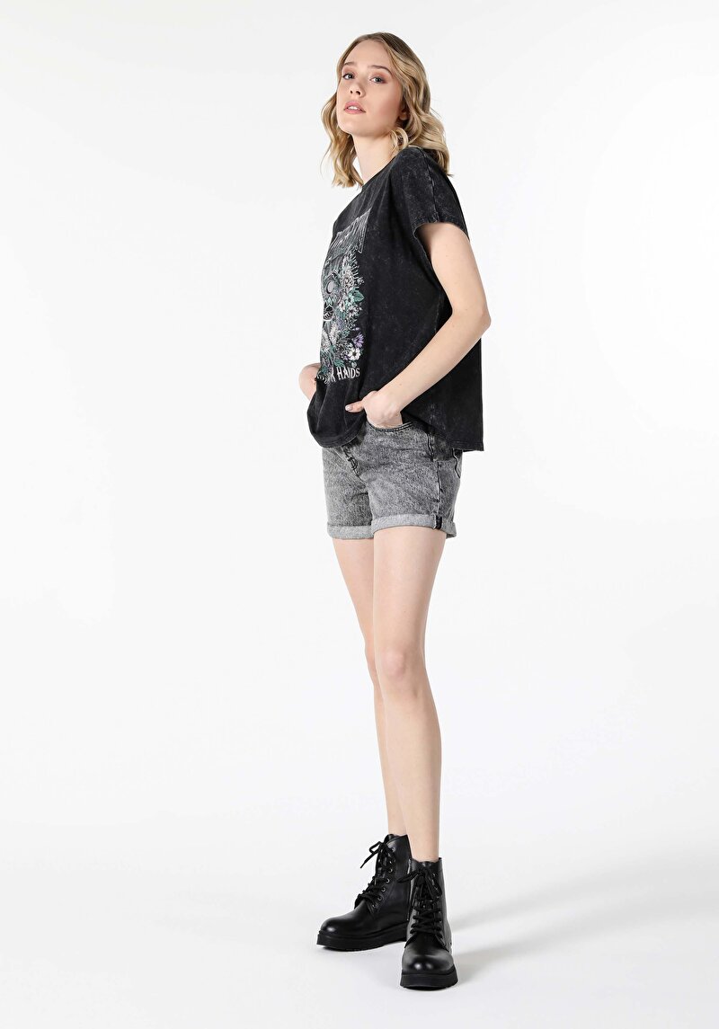 Показати інформацію про Футболка З Коротким Рукавом Жіноча Чорна  Cl1057350