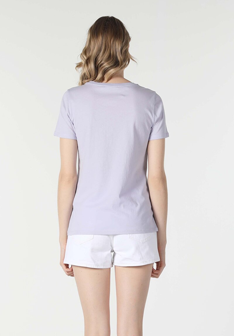 Показати інформацію про Футболка З Коротким Рукавом Жіноча Фіолетова  Cl1058481