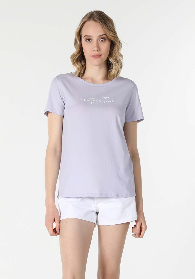 Показати інформацію про Футболка З Коротким Рукавом Жіноча Фіолетова  Cl1058481