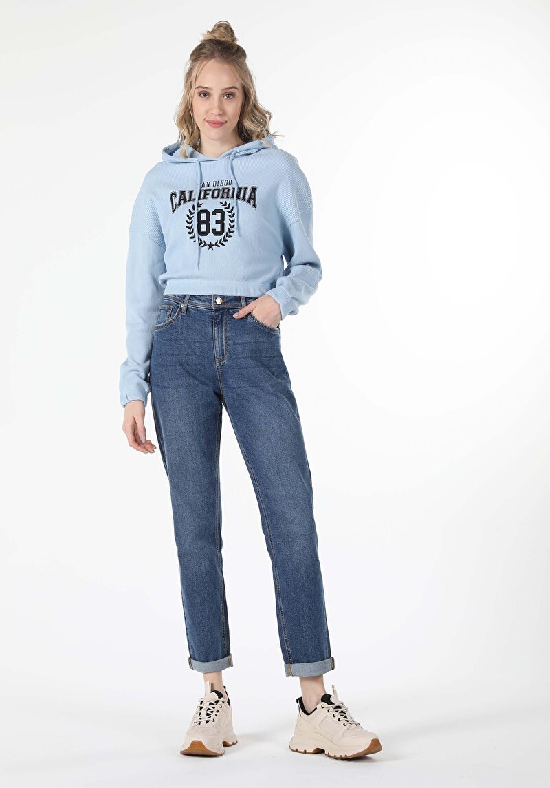 Зображення Футболка З Довгим Рукавом Жіноча Блакитна  Cl1057369