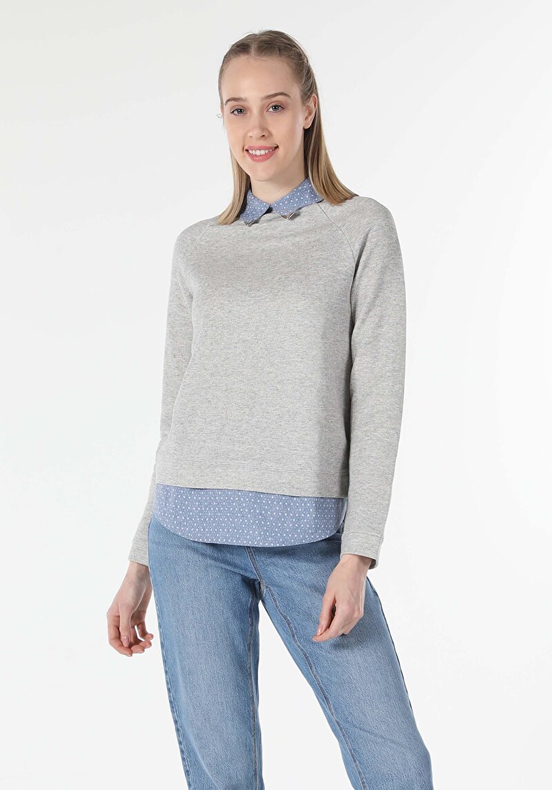 Показати інформацію про Футболка З Довгим Рукавом Жіноча Сіра  Cl1057227