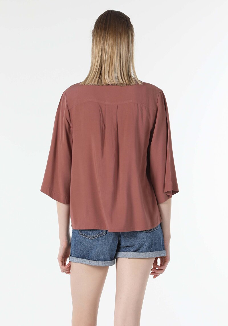 Показати інформацію про Сорочка З Довгим Рукавом Жіноча Коричнева  Cl1057300