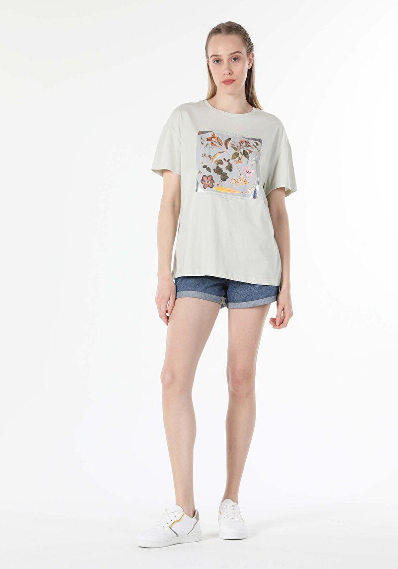 Зображення Футболка З Коротким Рукавом Жіноча Зелена  Cl1058077