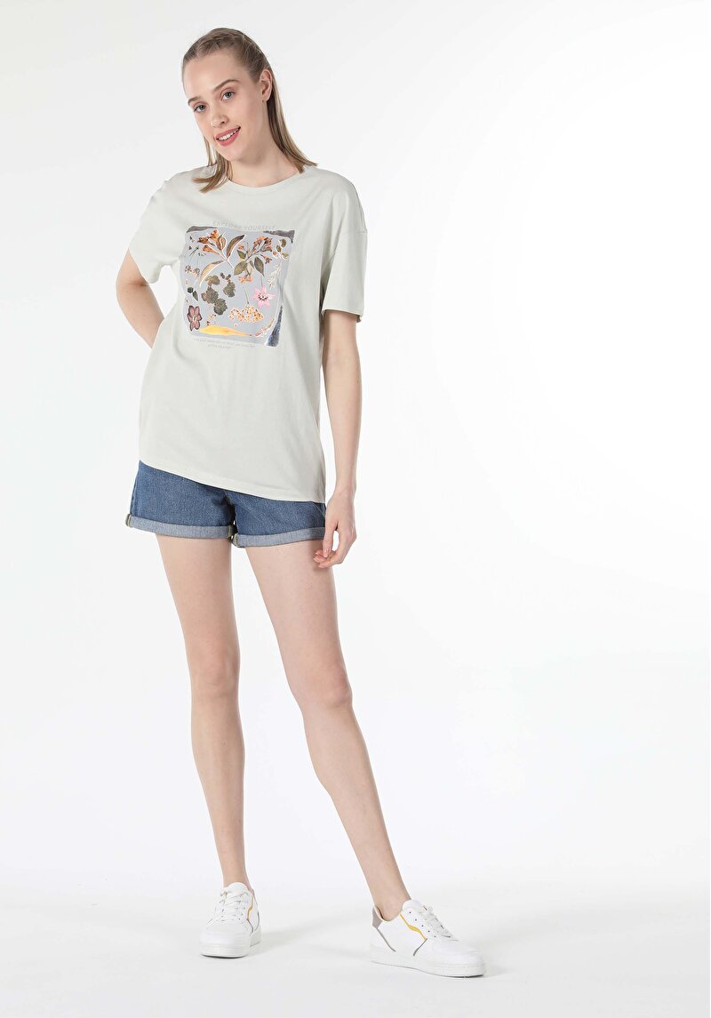 Показати інформацію про Футболка З Коротким Рукавом Жіноча Зелена  Cl1058077