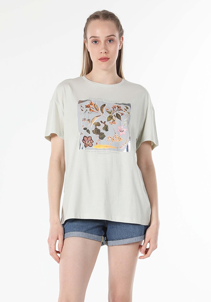 Показати інформацію про Футболка З Коротким Рукавом Жіноча Зелена  Cl1058077